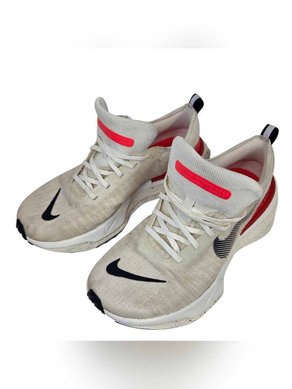 Nike Men's Athletic Shoes Beige, Black & Red